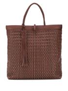 Saint Laurent Woven Tote - Brown