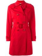 Herno Double Breasted Coat, Women's, Size: 44, Red, Cotton/polyamide/acetate
