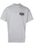 Gcds Logo Print T-shirt, Men's, Size: Large, Grey, Cotton/polyester