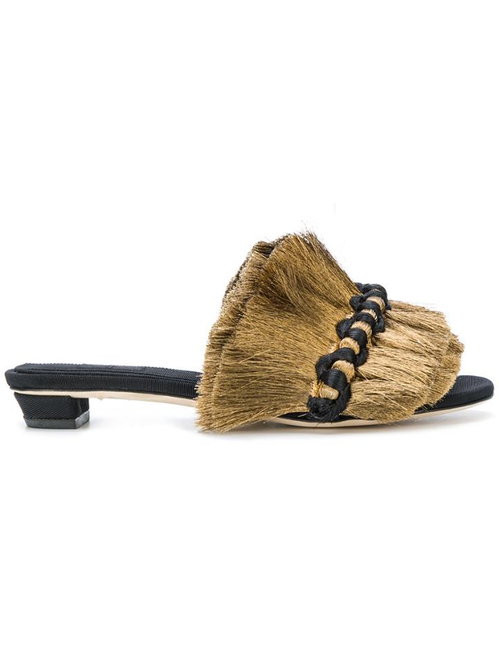 Sanayi 313 Caravella Fringed Sandals - Black