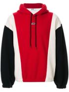 Msgm Colour Blocked Hoodie - Red