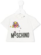 Moschino Kids Logo Print Cropped T-shirt, Girl's, Size: 18-24 Mth, White