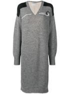 Prada Logo Sweater Dress - Grey
