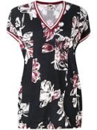 I'm Isola Marras - Printed V-neck T-shirt - Women - Cotton - Xl, Black, Cotton