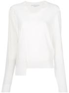 Stella Mccartney Asymmetric Hem Jumper - White