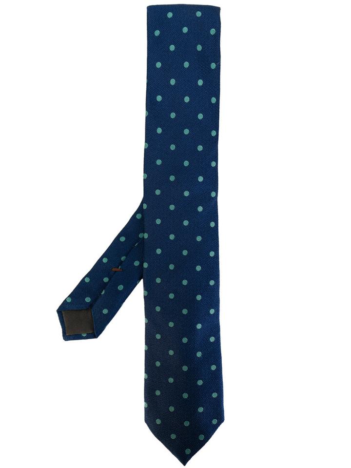 Caruso Spotted Tie - Blue