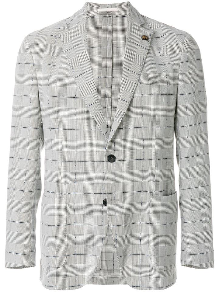 Gabriele Pasini Checked Blazer - Grey
