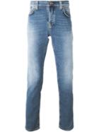 Nudie Jeans Co Salty Stone Stretch Fabric Straight Leg Jeans, Men's, Size: 34/32, Blue, Cotton/spandex/elastane