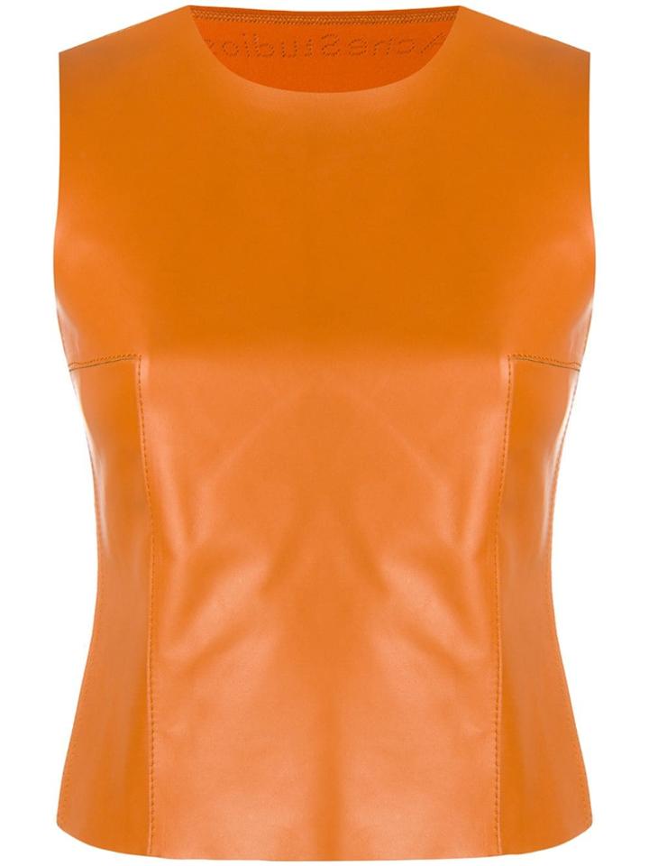 Acne Studios Two-texture Fitted Tank Top - Brown