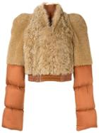 Rick Owens Shearling Real Fur Bomber Jacket - Brown