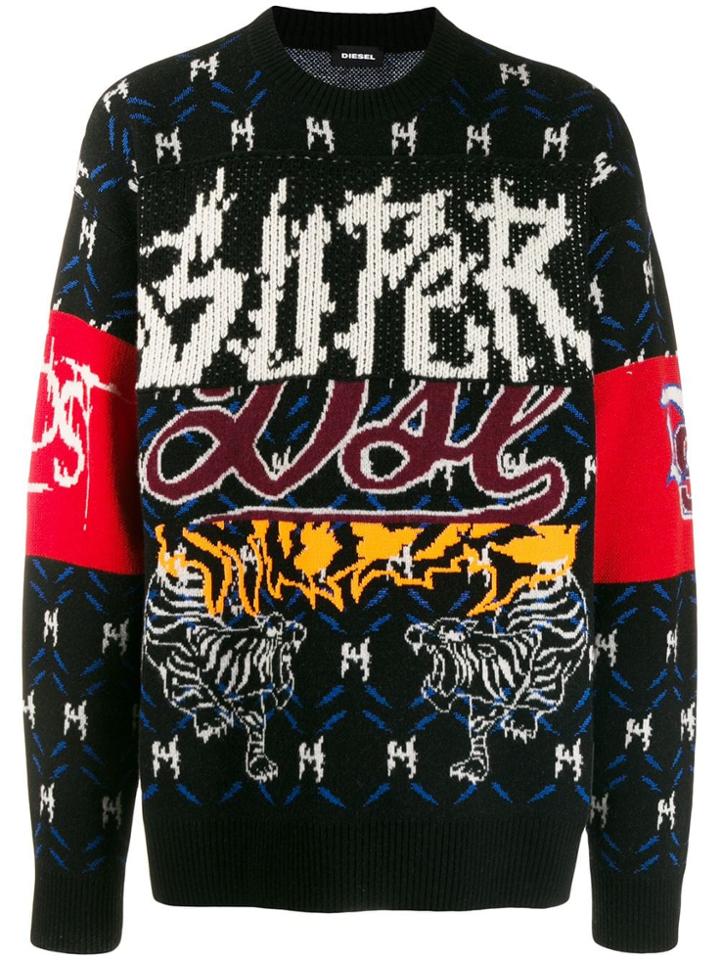 Diesel K-sup Jacquard Jumper - Black