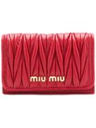 Miu Miu Matelassé Card Holder - Red