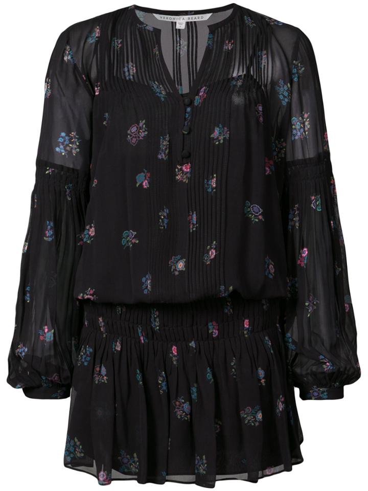 Veronica Beard Embroidered Shift Dress - Black