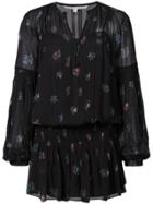 Veronica Beard Embroidered Shift Dress - Black