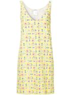 Chanel Pre-owned Hearts Print Sleeveless Dress - Yellow
