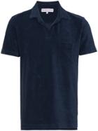 Orlebar Brown Navy Terry Polo Shirt - Blue