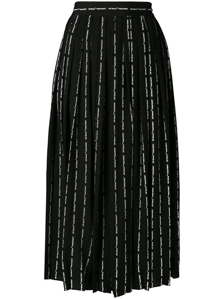 Off-white Logo Striped Skirt - Black