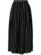 Off-white Logo Striped Skirt - Black