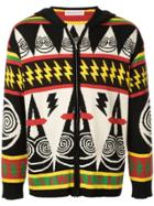 Walter Van Beirendonck Vintage Intarsia Knit Zip-up Hoodie -
