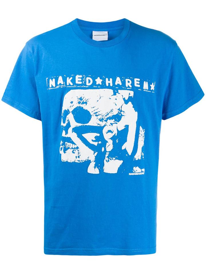 Nasaseasons Skull Print T-shirt - Blue
