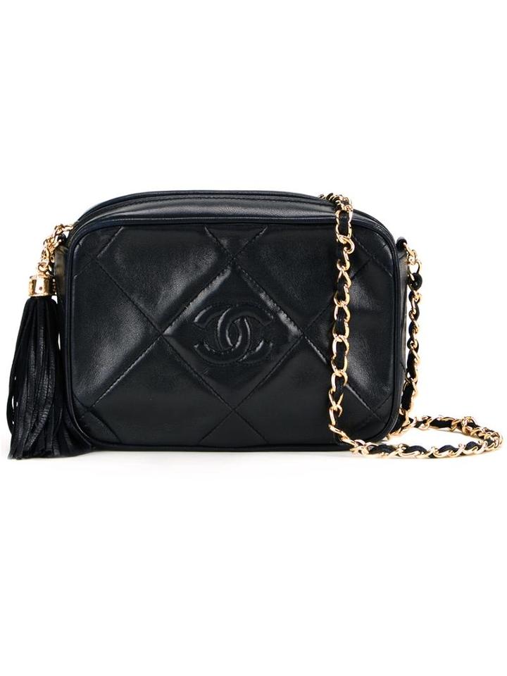 Chanel Vintage Small Cc Shoulder Bag, Women's, Black