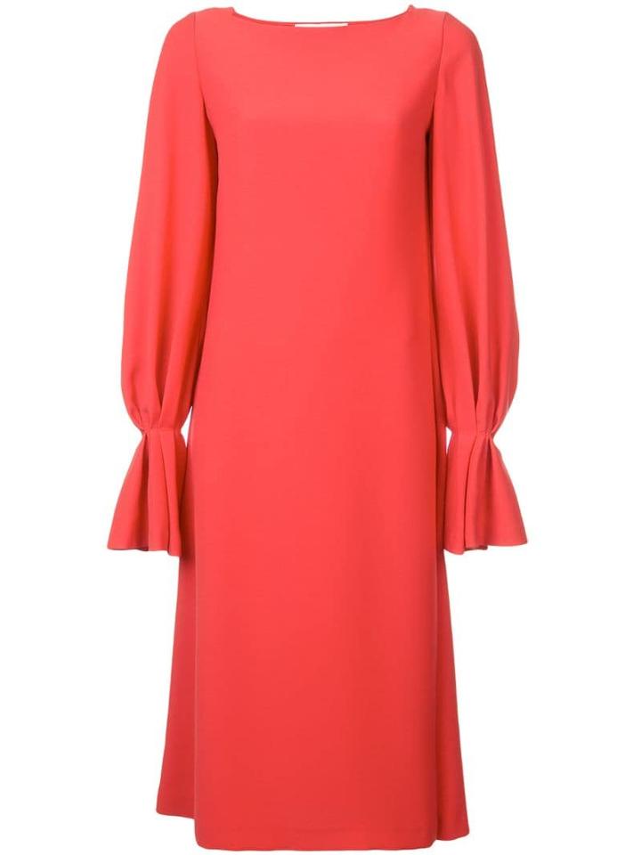 Carolina Herrera Long-sleeved Loose Dress - Red