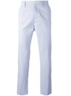 Mp Massimo Piombo Striped Slim Fit Chinos, Men's, Size: 50, Blue, Cotton