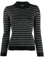 Saint Laurent Metallic Stripes Jumper - Black