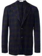 Boglioli Checked Blazer, Men's, Size: 52, Blue, Cashmere/virgin Wool/cupro