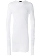 Unconditional Ribbed Long Jersey Top - White