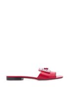 Gucci Embellished G Flat Sandals - Red