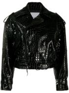 Attico Cropped Biker Jacket - Black