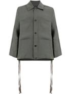 Song For The Mute Button-up Shirt Jacket - Green