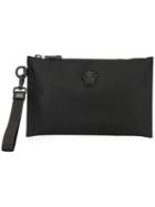 Versace Palazzo Medusa Wristlet Clutch Bag, Men's, Black, Polyester