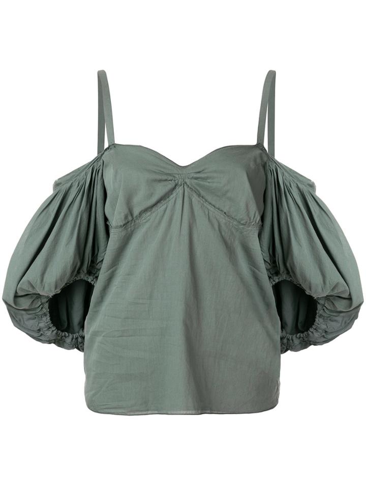 Hache Cold Shoulder Blouse - Grey