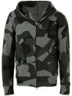 Kazuyuki Kumagai Camouflage Zipped Hoodie - Grey