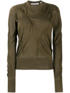 Helmut Lang Ruched Detail Sweater - Green
