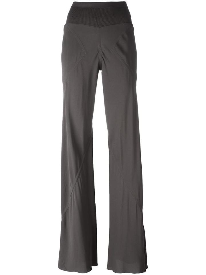 Rick Owens Bias Palazzo Pants, Women's, Size: 38, Grey, Acetate/viscose