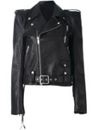 Unravel Structured Shoulder Biker Jacket