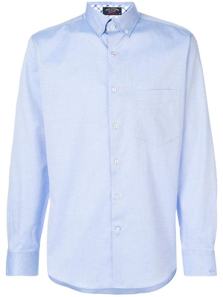 Paul & Shark - Classic Long Sleeve Shirt - Men - Cotton - 43, Blue, Cotton