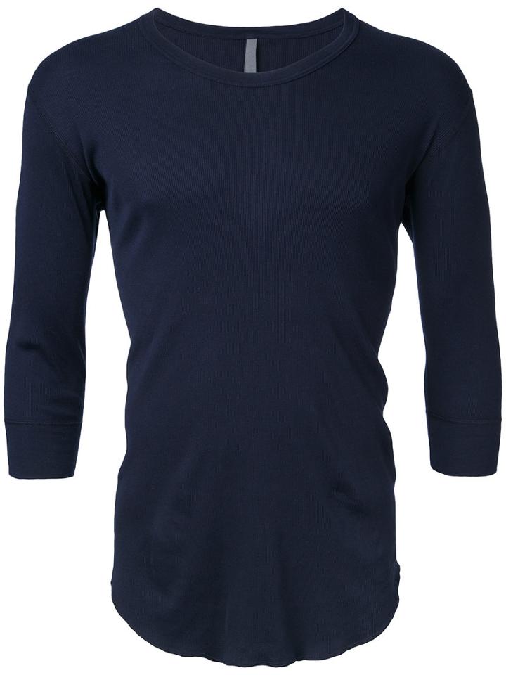 Kazuyuki Kumagai - Three-quarter Sleeve T-shirt - Men - Cotton - 1, Blue, Cotton