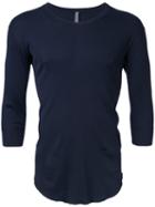 Kazuyuki Kumagai - Three-quarter Sleeve T-shirt - Men - Cotton - 1, Blue, Cotton
