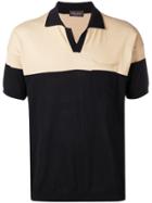 Roberto Collina Colour Block Polo Shirt - Black