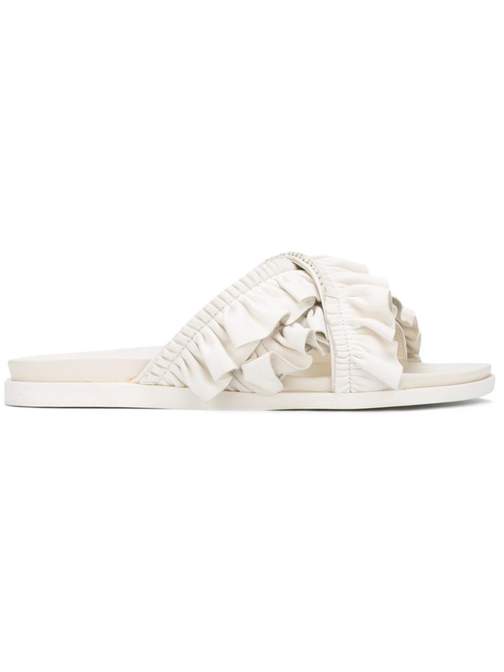 Simone Rocha Crisscross Strap Sandals - White