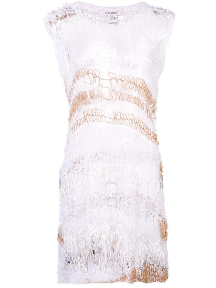 Rodarte Distressed Knit Top - White
