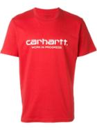 Carhartt Logo Print T-shirt, Men's, Size: L, Red, Cotton