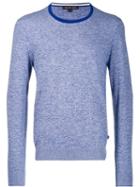 Michael Kors Contrasting Crew Neck Jumper - Blue