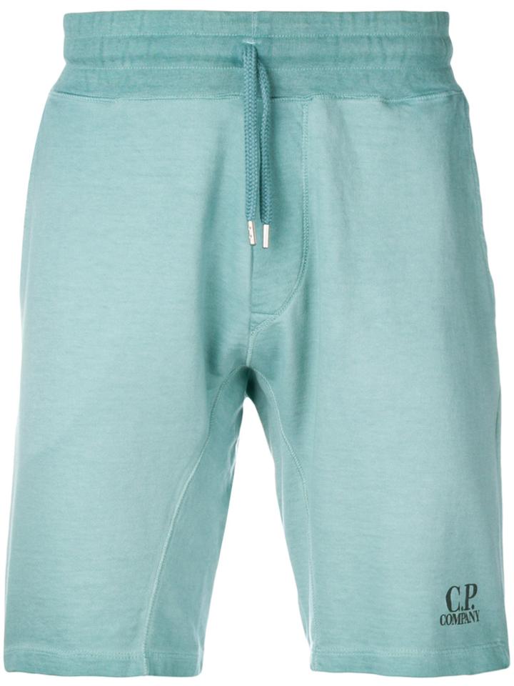 Cp Company Logo Track Shorts - Green