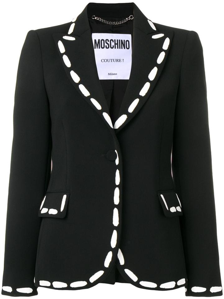 Moschino Painted Stitch Blazer - Black