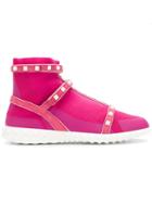 Valentino Rockstud Bodytech Sneakers - Pink & Purple